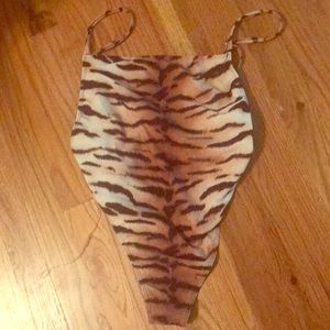 Forever 21 tiger stripes one piece bathing suit
